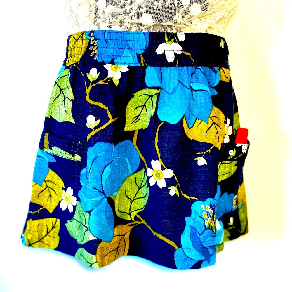Abercrombie & Fitch Floral Skirt 100% Cotton Lined Two Front Pockets